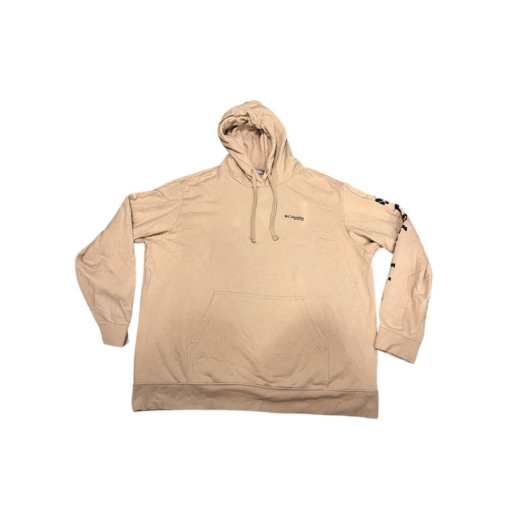 Columbia Viewmont II Logo Adult Men's Delta Tan Brown Pullover Hoodie Sz 2XL